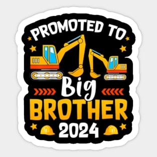 Kids Promoted to Big  2024 Construction Excavator Toddlers Sticker